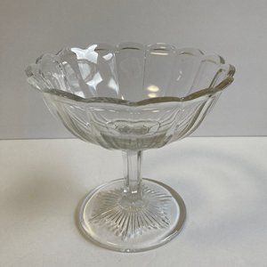 Vintage Clear Glass Candy Dish 6 Pointed Star